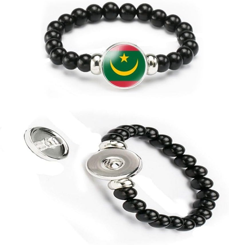 vmcoatdu National Flag Bracelet Elastic Rope Beaded Bracelet Support Your Country Travel Souvenir Gifts for Men Women - Image 4